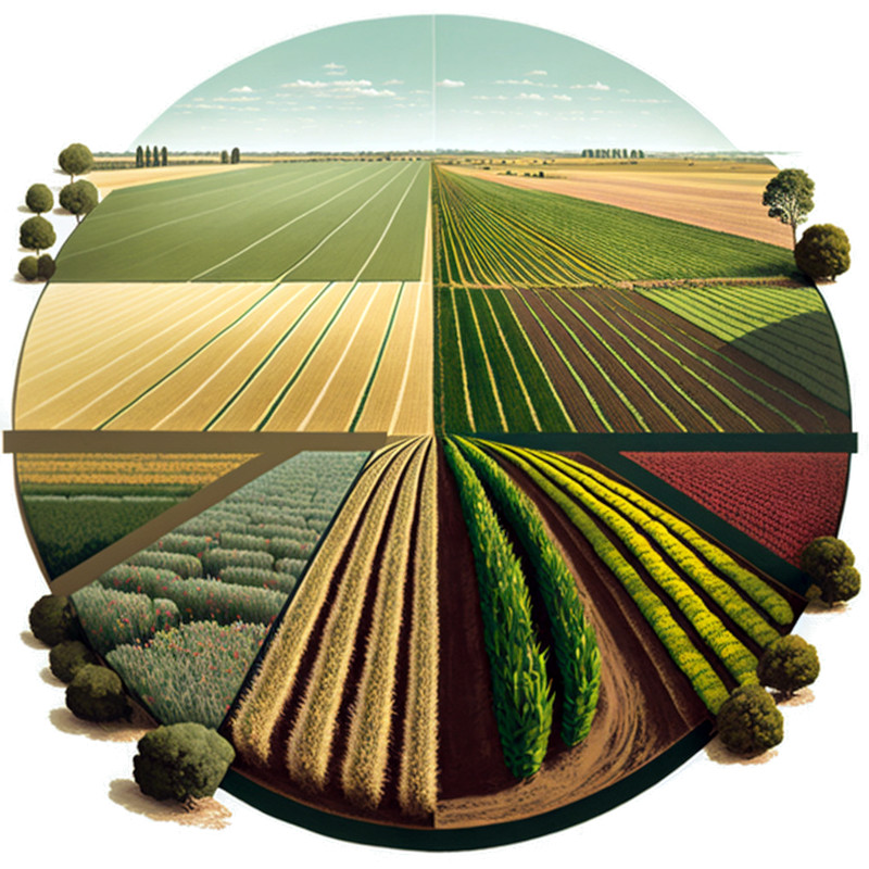 Illustration showing crop rotation in our fields.